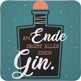 Sheepworld - 46758 - Untersetzer, C18, Am Ende ergibt Alles einen Gin., Kork, 9,5cm x 9,5cm