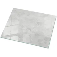 Tulup Tischplatte, Grau, Silber, Glas, 80x60x0.4 cm, Esszimmer, Tische,