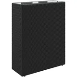 vidaXL Hoher Pflanzkübel 55 x 22 x 70 cm Schwarz