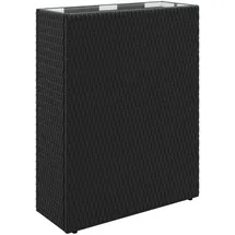 vidaXL Hoher Pflanzkübel 55 x 22 x 70 cm Schwarz
