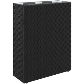 vidaXL Hoher Pflanzkübel 55 x 22 x 70 cm Schwarz