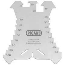 Picard Anreißschablone von 5 - 100 mm aus Stahl