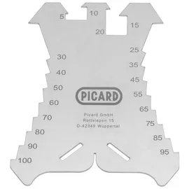 Picard Anreißschablone von 5 - 100 mm aus Stahl