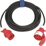 Cee-verlängerung 16 A 400 V 25m H07rn-f 5x1,5 Mm2 Schwarz Ip44