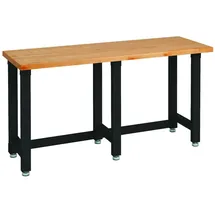 Primaster Werkbank Holz/Metall/Stahl 180 x 63 x 95 cm schwarz