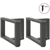 VidaXL Couchtischbeine T-Form 2 Stk. Anthrazit 50x25x(30-31) cm Stahl