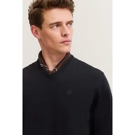 Bugatti V-Ausschnitt-Pullover Schwarz L