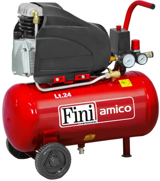 Fini Amico 25/SF2500 - Elektrischer Kompressor mit Wagen - 2PS Motor - 24 Liter