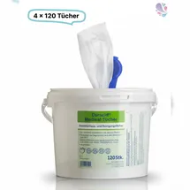 Blanc HYGIENIC Desinfektionstücher im Eimer - 480 Tücher getränkt mit Desinfektion (4 Eimer á 120 Tücher)