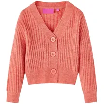vidaXL Kinder-Strickjacke Mädchen Langarm Pullover Kinderjacke Jacke Mittelrosa 104 - 104
