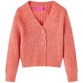 vidaXL Kinder-Strickjacke Mädchen Langarm Pullover Kinderjacke Jacke Mittelrosa 104 - 104
