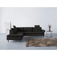 Home affaire Ecksofa Birkholm L-Form, Armlehnverstellung, auch in Easy Clean Bezug - mit Wasser zu reinigen schwarz
