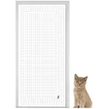 Haustier-Fliegengittertür, Katzenresistent, Netzschutz, 70 x 200 cm, Netz-Barriere mit Reißverschluss, Haustierbedarf für Wohnzimmer, Küche, Schlafzimmer, Innenbereich