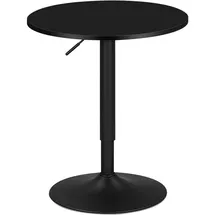 Woltu Bartisch rund 60 x 60 x 91 cm Schwarz
