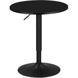 Woltu Bartisch rund 60 x 60 x 91 cm Schwarz