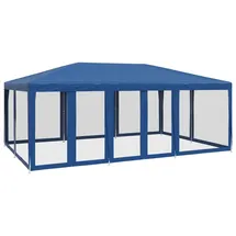 vidaXL Partezelt 6 x 4 m inkl. 10 Seitenteile Blau