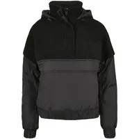 URBAN CLASSICS Ladies Sherpa Mix Pull Over Jacket -