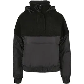 URBAN CLASSICS Ladies Sherpa Mix Pull Over Jacket -