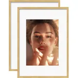 luxuskollektion A3 Aluminum Picture Frame Display with Mats for A4 or