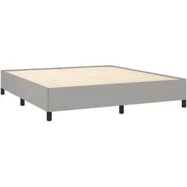 vidaXL Boxspringbett mit Matratze Hellgrau 160x200 cm Stoff1398162