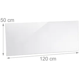 Relaxdays Spritzschutz Küche transparent 120,0 x 0,6 x 50,0 cm