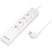 Logilink Wi-Fi Smart-Steckdosenleiste 4-fach, 3840W, 4x USB-A, Smart-Steckdosenleiste (SH0104)