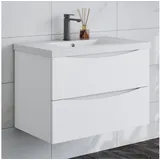duschspa Waschtisch Waschbecken mit Unterschrank Waschtischunterschrank Smiley, Badmöbel in Breite 50/60/80/90/100 cm 81 cm x 56 cm x 47 cm