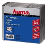 Hama 51275 CD-Leerhülle SlimLine 10er-Pack transperant / schwarz