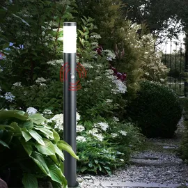 V-Tac Außen Steh Lampe Edelstahl mit Bewegungsmelder IP44 anthrazit
