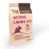 cdVet Fit-Crock Hundefutter trocken Active Lamm Mini 2 kg, getreidefrei