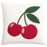 Magma Heimtex Kissenbezug Pixie Cherry 45 x 45 cm Weiß/Rot