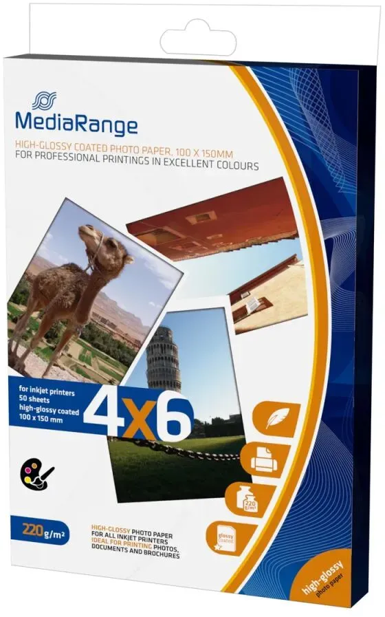 MediaRange MRINK104 Fotopapier Weiß Hoch-Glanz