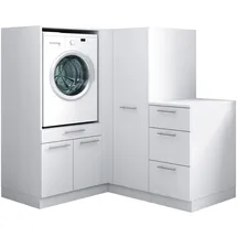 laundreezy Mehrzweckschrank-Set 150 x 162 x 68 cm Weiß