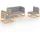 vidaXL Garten-Lounge-Set 4-tlg. grau Kiefer Massivholz