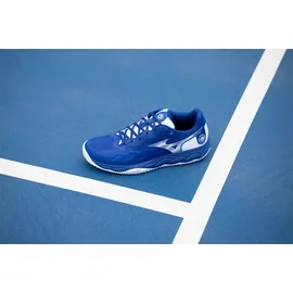 Mizuno Wave Enforce Court Cc - bellwether blau/weiß/fjord blau, Größe:8.5 - Blau