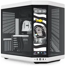 HYTE Y70 Touch Infinite Panda ATX Midi Tower Gaming Gehäuse weiß/schwarz Seitenfenster