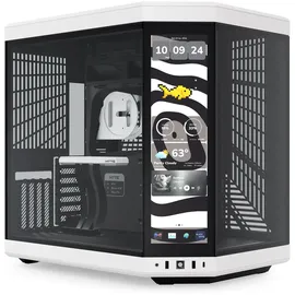 HYTE Y70 Touch Infinite Panda ATX Midi Tower Gaming Gehäuse weiß/schwarz Seitenfenster