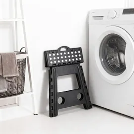 Relaxdays Klapphocker Kunststoff 39 x 39 x 32 cm Schwarz