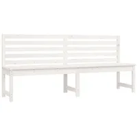 Furnicato Gartenbank Weiß 201,5 cm Massivholz Kiefer