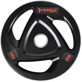 HMS - Gewichtsplatte gummiert schwarz 15 kg