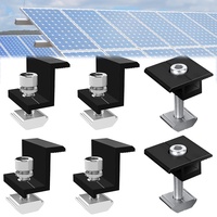 4 Stück Solarpanel Mittelklemmen und 2 Stück Solar Panel Z Halterungen 30mm Solarmodul Halterung Solarmodule Halterung Klemmen PV Modul Halterung für Gerahmte Panels Wohnmobile Wände Schwarz