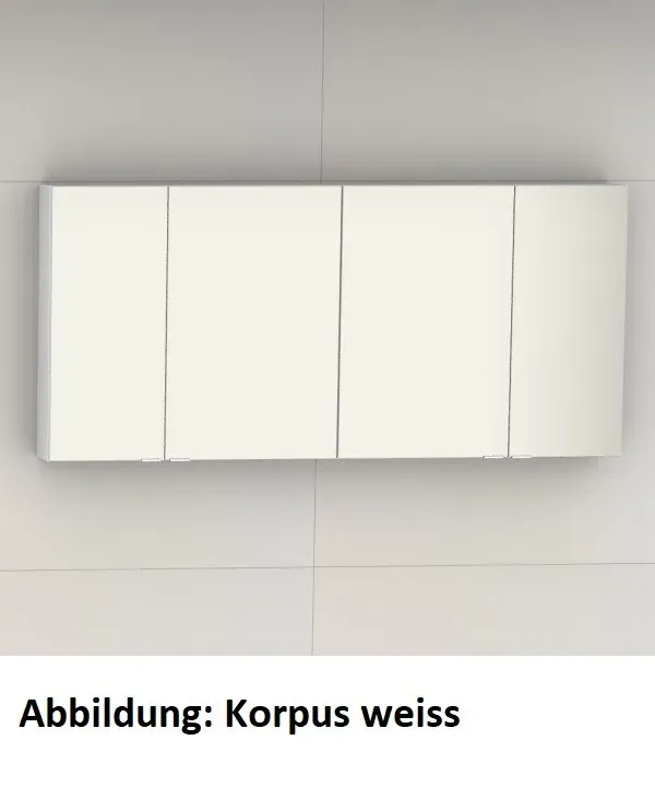 Artiqua Spiegelschrank , Weiß Hochglanz Touch, 070-SET-2-15-125 070-SET-2-15-125