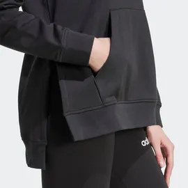 adidas Trainingsanzug ADIDAS SPORTSWEAR "W LEISURE TS", Damen, Gr. XL, schwarz, Obermaterial: 93% Baumwolle, 7% Elasthan, Sportanzüge Trainingsanzug, zweiteiliges Set, für Erwachsene, aus Baumwolle