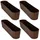 KOTARBAU Balkon Blumentopf Oval 60 x 14 x 13 cm Braun
