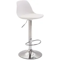 CLP Barhocker Kiel Kunststoff chrom/weiß