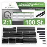 Quadrios 22CA167 Schrumpfschlauchsortiment Schwarz Schrumpfrate:2:1 1 Set