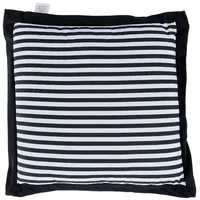 Homescapes Bodenkissen Stuhlkissen schwarzen Streifen 100% Baumwolle mit Polyester Füllung schwarz