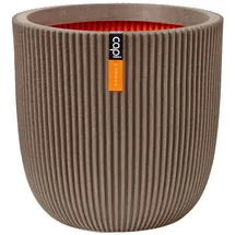 Capi Europe Blumentopf Kugel Groove warmes taupe | cm