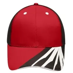 Workwear Cap MB6574, rot/schwarz/weiß, Einheitsgröße - rot/schwarz
