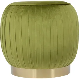 Kayoom Hocker Lilje Polyester 43 x 42 x 43 cm Grün